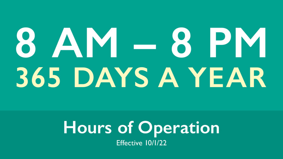 Patient First Updated Hours of Operation image