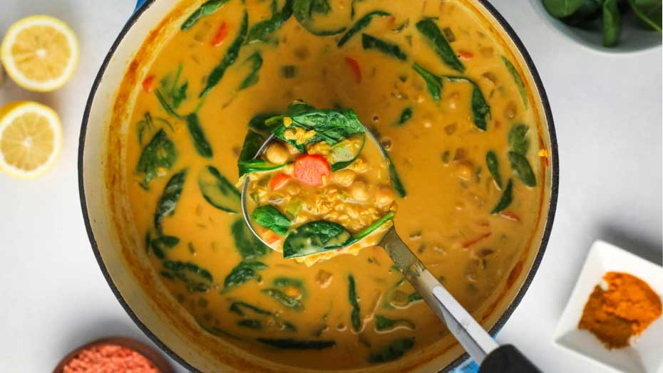 Curried Chickpea Soup Recipe image