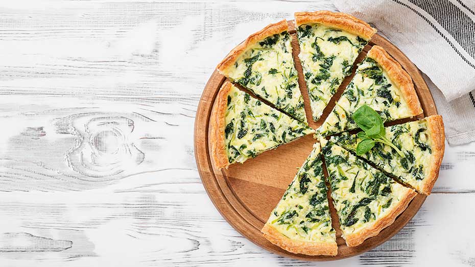 Healthy Spinach and Mushroom Quiche image